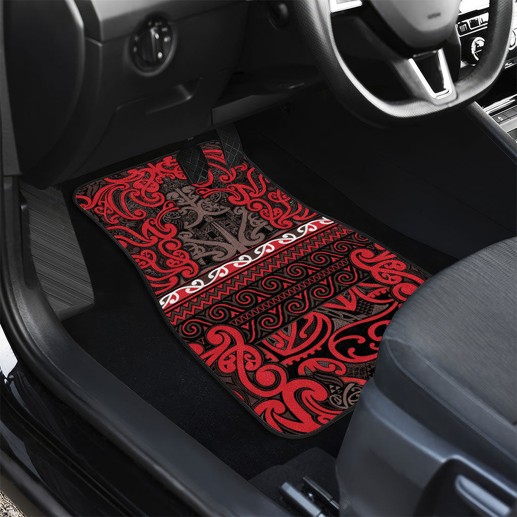 Aotearoa Iwi Ngati Awa Car Mats Maori Wharenui House Tribal Pattern LT9 - Polynesian Pride