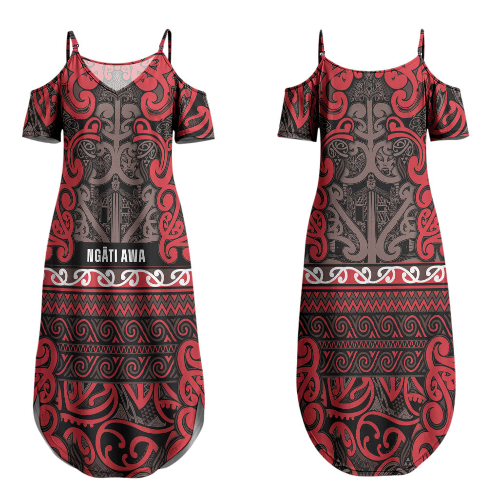 Aotearoa Iwi Ngati Awa Couples Matching Summer Maxi Dress and Hawaiian Shirt Maori Wharenui House Tribal Pattern LT9 - Polynesian Pride