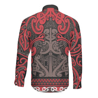 Aotearoa Iwi Ngati Awa Long Sleeve Button Shirt Maori Wharenui House Tribal Pattern LT9 - Polynesian Pride
