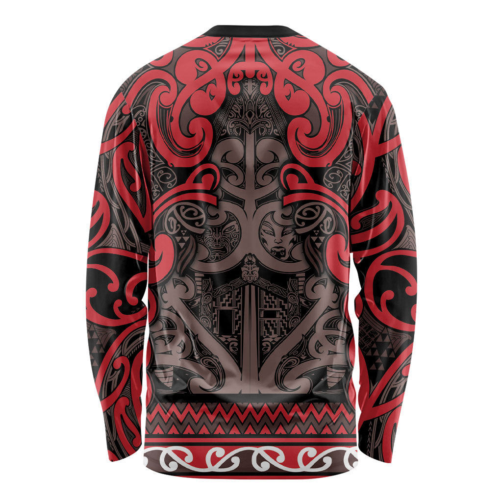 Aotearoa Iwi Ngati Awa Long Sleeve Shirt Maori Wharenui House Tribal Pattern LT9 - Polynesian Pride
