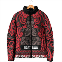 Aotearoa Iwi Ngati Awa Padded Jacket Maori Wharenui House Tribal Pattern LT9 - Polynesian Pride