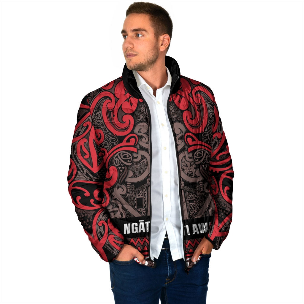 Aotearoa Iwi Ngati Awa Padded Jacket Maori Wharenui House Tribal Pattern LT9 - Polynesian Pride