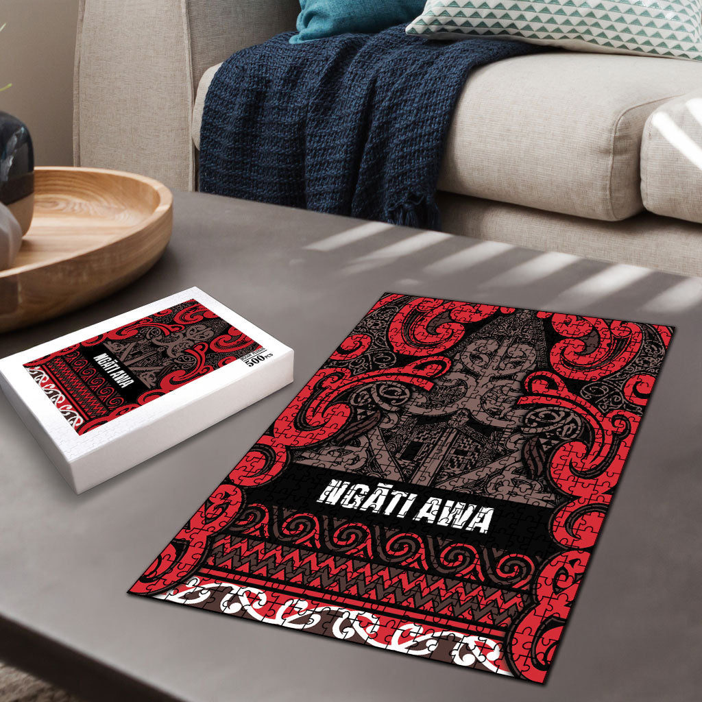 Aotearoa Iwi Ngati Awa Puzzle Maori Wharenui House Tribal Pattern LT9 - Polynesian Pride