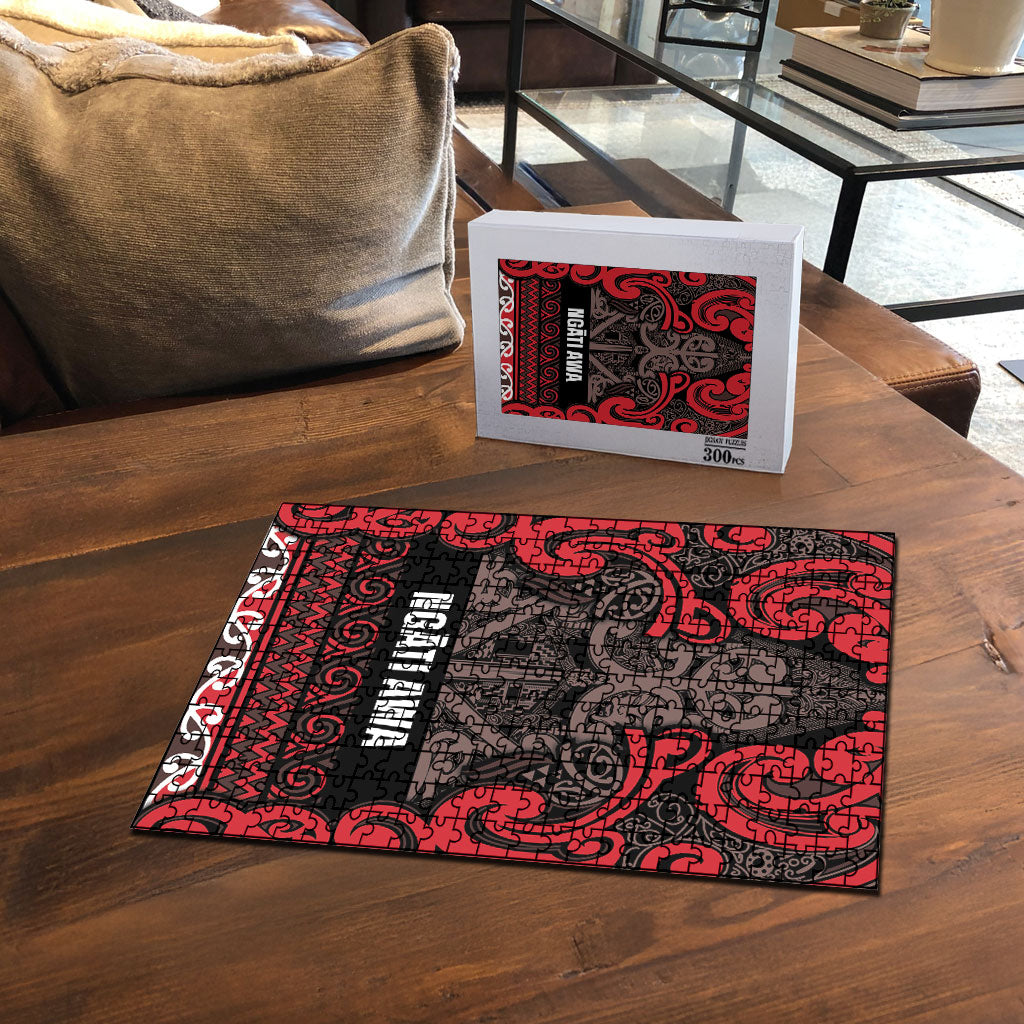 Aotearoa Iwi Ngati Awa Puzzle Maori Wharenui House Tribal Pattern LT9 - Polynesian Pride
