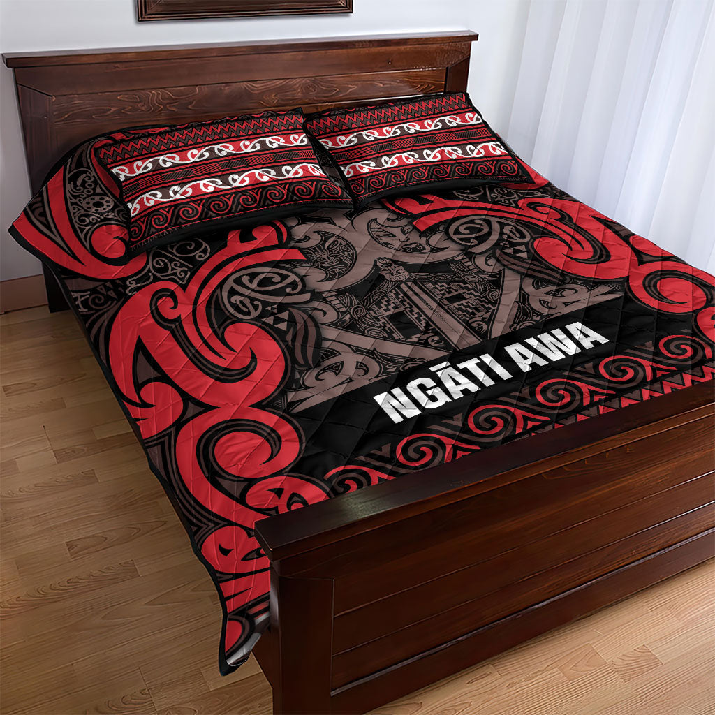 Aotearoa Iwi Ngati Awa Quilt Bed Set Maori Wharenui House Tribal Pattern LT9 - Polynesian Pride