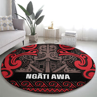 Aotearoa Iwi Ngati Awa Round Carpet Maori Wharenui House Tribal Pattern LT9 - Polynesian Pride