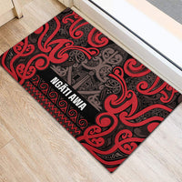Aotearoa Iwi Ngati Awa Rubber Doormat Maori Wharenui House Tribal Pattern LT9 - Polynesian Pride