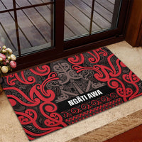 Aotearoa Iwi Ngati Awa Rubber Doormat Maori Wharenui House Tribal Pattern LT9 - Polynesian Pride