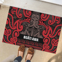 Aotearoa Iwi Ngati Awa Rubber Doormat Maori Wharenui House Tribal Pattern LT9 - Polynesian Pride