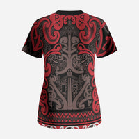 Aotearoa Iwi Ngati Awa Scrub Top Maori Wharenui House Tribal Pattern LT9 - Polynesian Pride