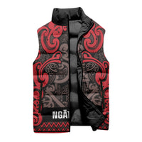 Aotearoa Iwi Ngati Awa Sleeveless Puffer Jacket Maori Wharenui House Tribal Pattern LT9 - Polynesian Pride