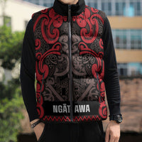 Aotearoa Iwi Ngati Awa Sleeveless Puffer Jacket Maori Wharenui House Tribal Pattern LT9 - Polynesian Pride