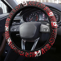 Aotearoa Iwi Ngati Awa Steering Wheel Cover Maori Wharenui House Tribal Pattern LT9 - Polynesian Pride