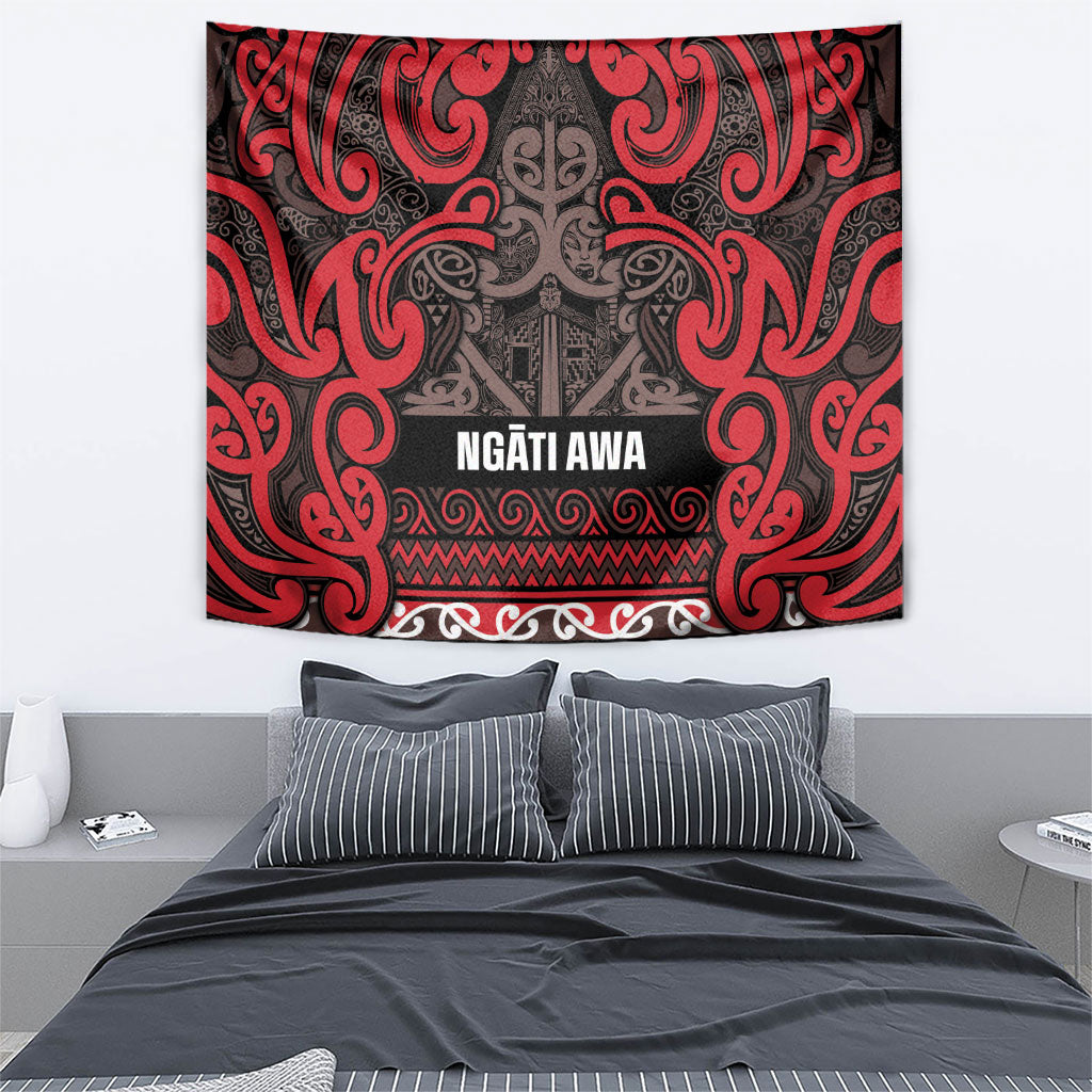 Aotearoa Iwi Ngati Awa Tapestry Maori Wharenui House Tribal Pattern LT9 - Polynesian Pride