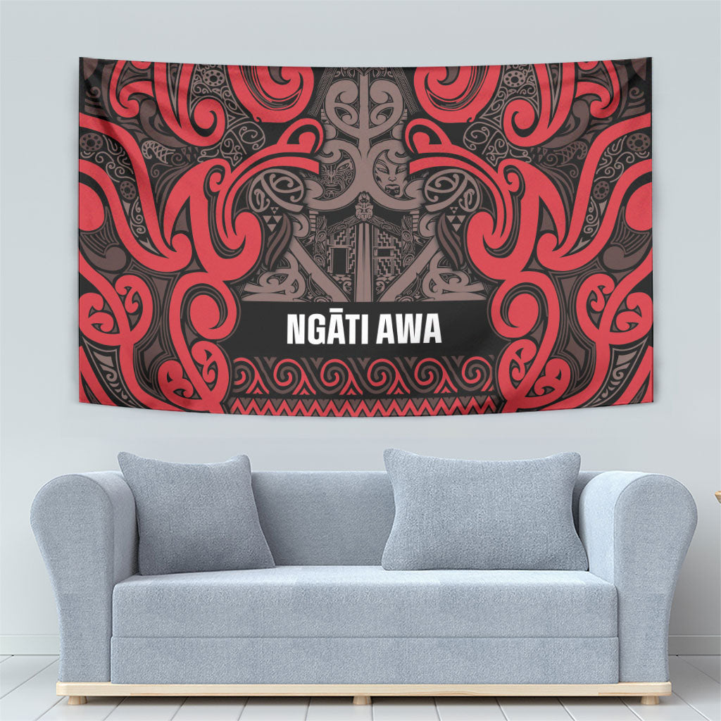 Aotearoa Iwi Ngati Awa Tapestry Maori Wharenui House Tribal Pattern LT9 - Polynesian Pride