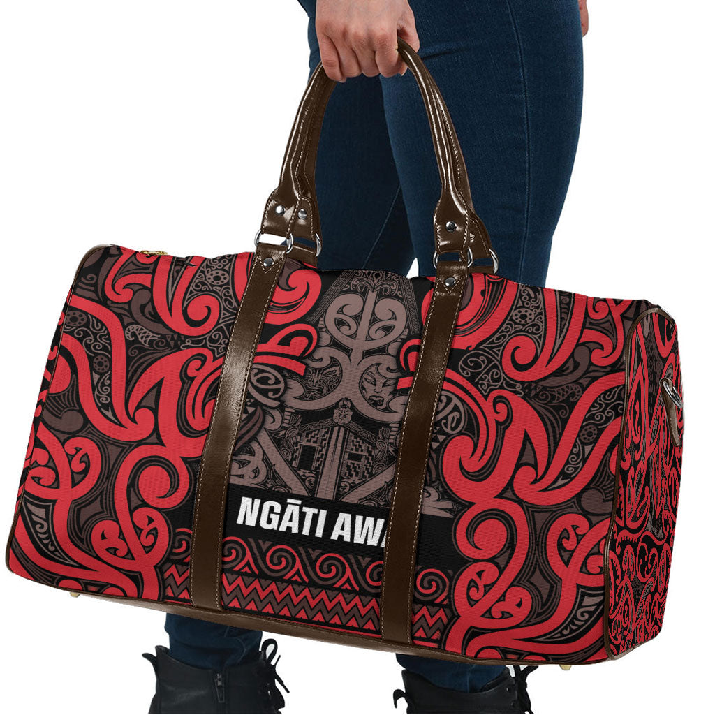 Aotearoa Iwi Ngati Awa Travel Bag Maori Wharenui House Tribal Pattern LT9 - Polynesian Pride