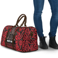 Aotearoa Iwi Ngati Awa Travel Bag Maori Wharenui House Tribal Pattern LT9 - Polynesian Pride