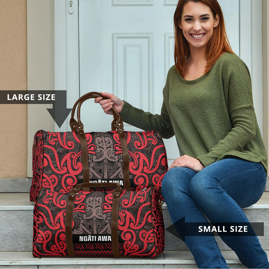 Aotearoa Iwi Ngati Awa Travel Bag Maori Wharenui House Tribal Pattern LT9 - Polynesian Pride
