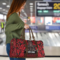 Aotearoa Iwi Ngati Awa Travel Bag Maori Wharenui House Tribal Pattern LT9 - Polynesian Pride