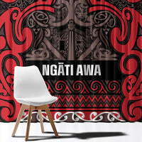 Aotearoa Iwi Ngati Awa Window Curtain Maori Wharenui House Tribal Pattern LT9 - Polynesian Pride
