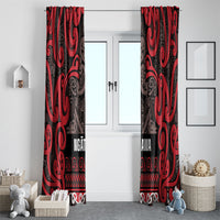 Aotearoa Iwi Ngati Awa Window Curtain Maori Wharenui House Tribal Pattern LT9 - Polynesian Pride