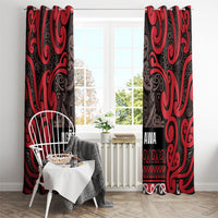 Aotearoa Iwi Ngati Awa Window Curtain Maori Wharenui House Tribal Pattern LT9 - Polynesian Pride