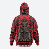 Aotearoa Iwi Ngati Awa Zip Hoodie Maori Wharenui House Tribal Pattern LT9 - Polynesian Pride