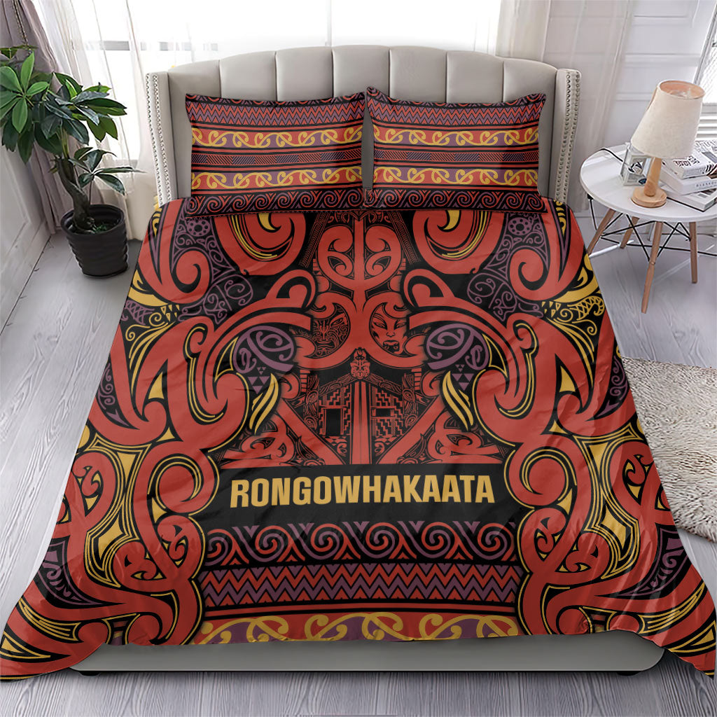 Aotearoa Iwi Rongowhakaata Bedding Set Maori Wharenui House Tribal Pattern LT9 - Polynesian Pride