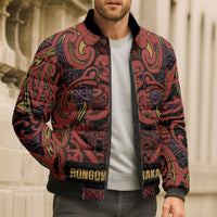 Aotearoa Iwi Rongowhakaata Bomber Puffer Jacket Maori Wharenui House Tribal Pattern LT9 - Polynesian Pride