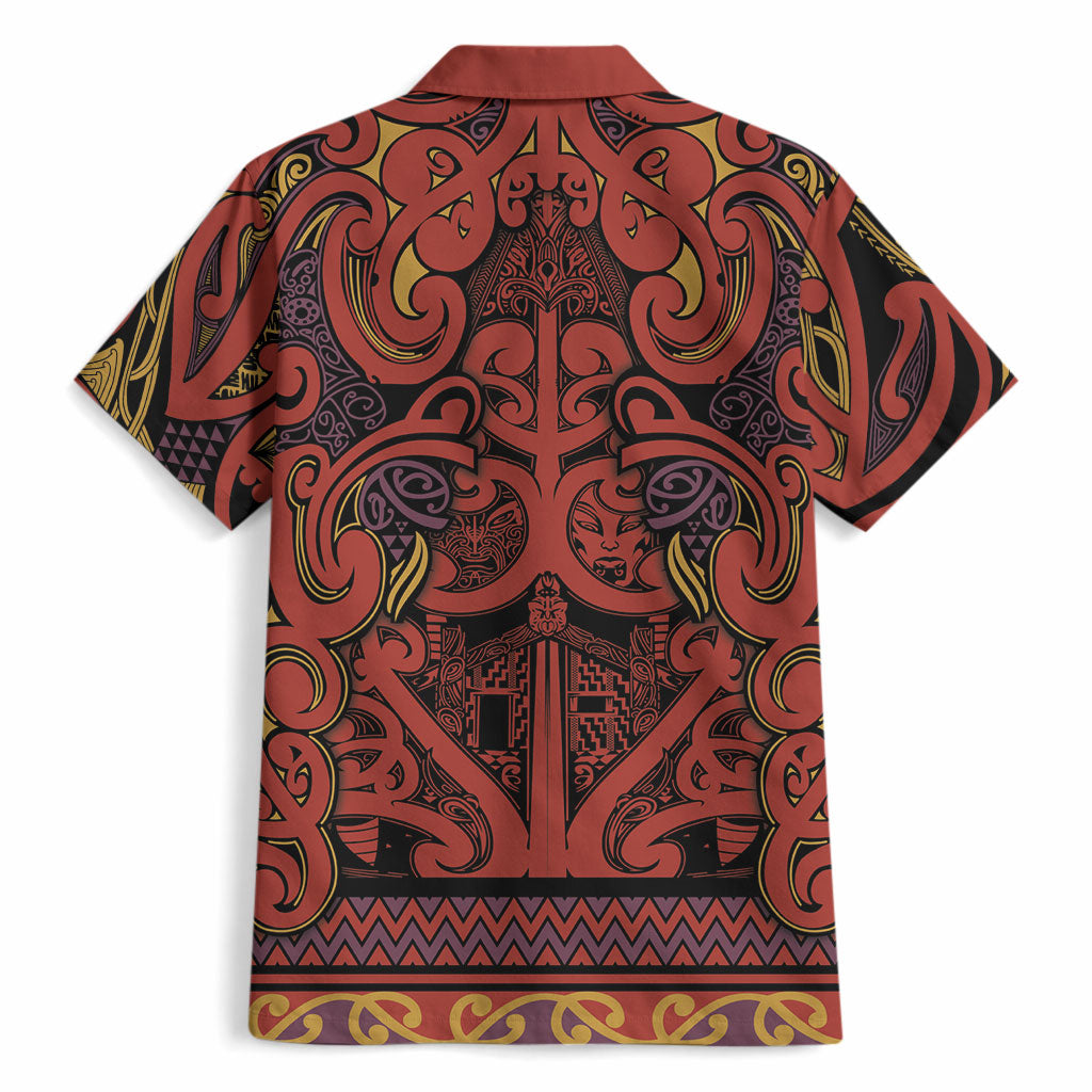 Aotearoa Iwi Rongowhakaata Hawaiian Shirt Maori Wharenui House Tribal Pattern LT9 - Polynesian Pride