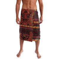 Aotearoa Iwi Rongowhakaata Lavalava Maori Wharenui House Tribal Pattern LT9 Brick Red - Polynesian Pride