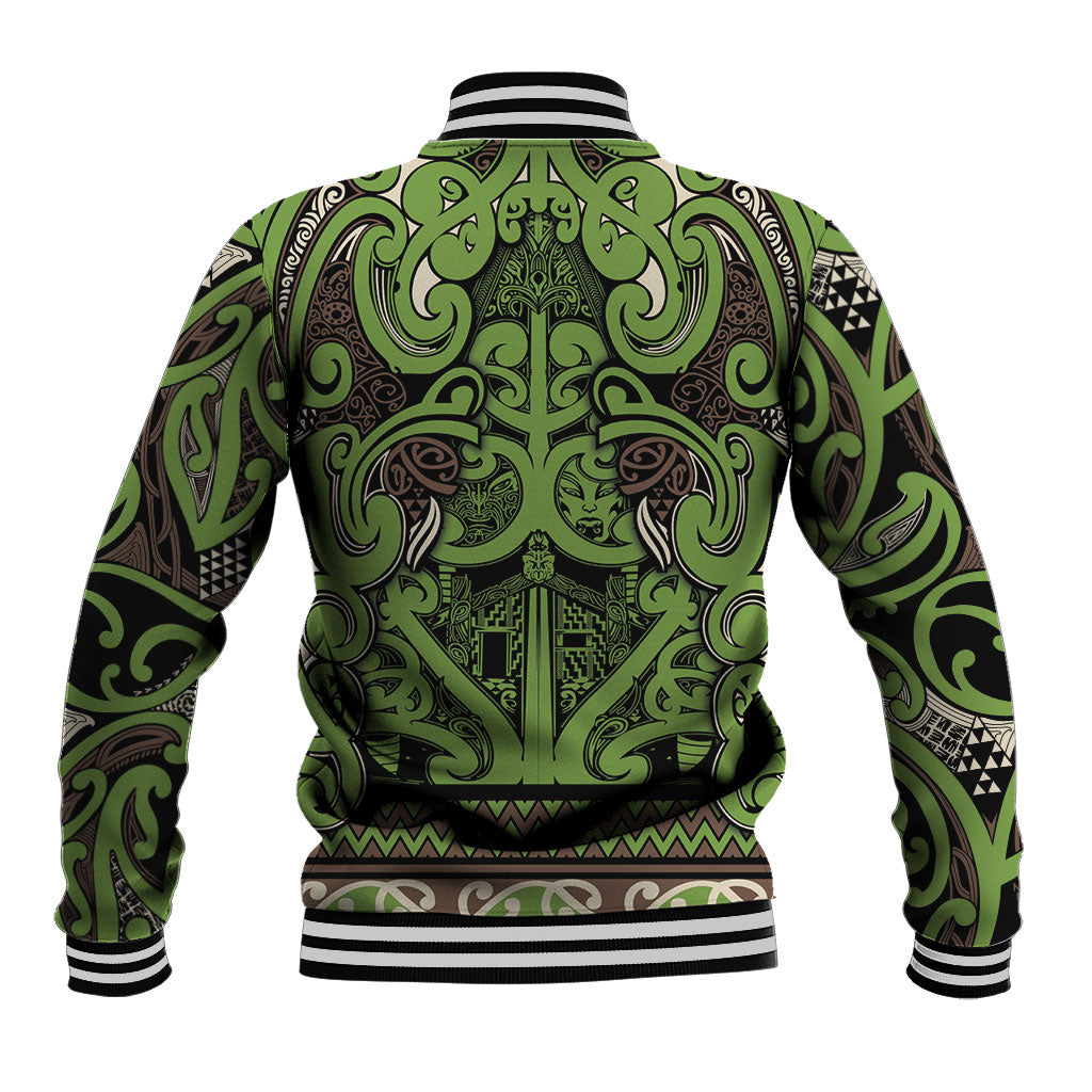 Aotearoa Iwi Ngati Raukawa Baseball Jacket Maori Wharenui House Tribal Pattern LT9 - Polynesian Pride
