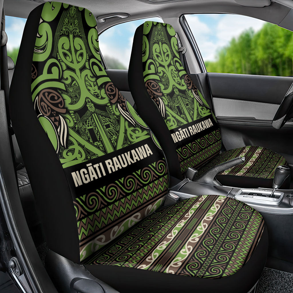 Aotearoa Iwi Ngati Raukawa Car Seat Cover Maori Wharenui House Tribal Pattern LT9 - Polynesian Pride