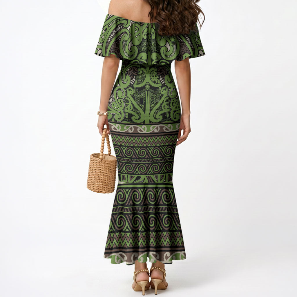 Aotearoa Iwi Ngati Raukawa Mermaid Dress Maori Wharenui House Tribal Pattern LT9 - Polynesian Pride