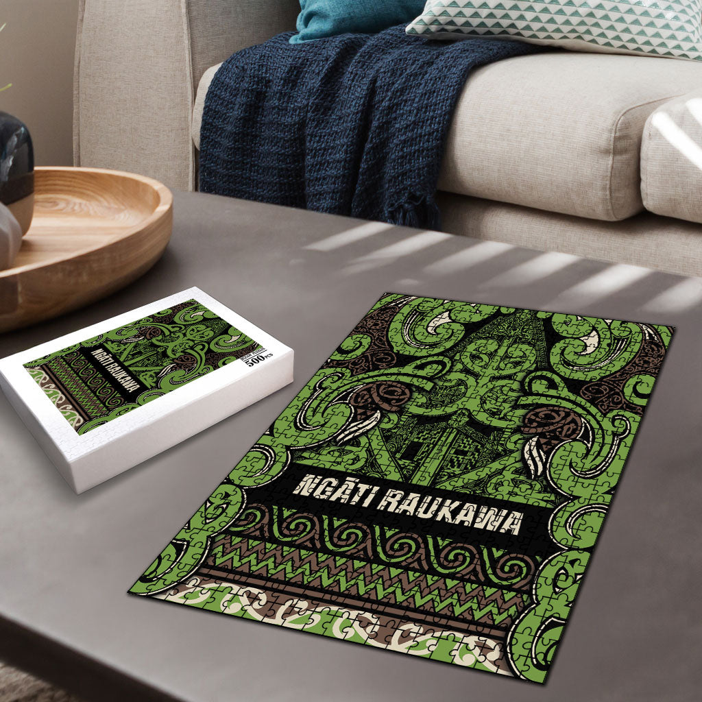 Aotearoa Iwi Ngati Raukawa Puzzle Maori Wharenui House Tribal Pattern LT9 - Polynesian Pride