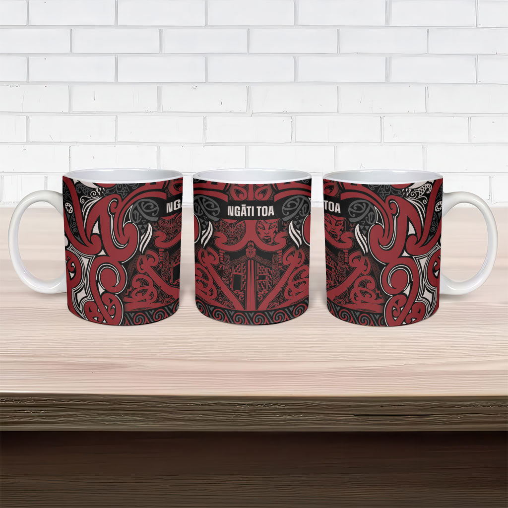 Aotearoa Iwi Ngati Toa Ceramic Mug Maori Wharenui House Tribal Pattern LT9 - Polynesian Pride
