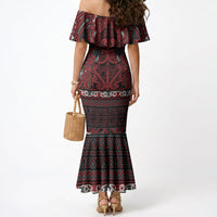 Aotearoa Iwi Ngati Toa Mermaid Dress Maori Wharenui House Tribal Pattern LT9 - Polynesian Pride