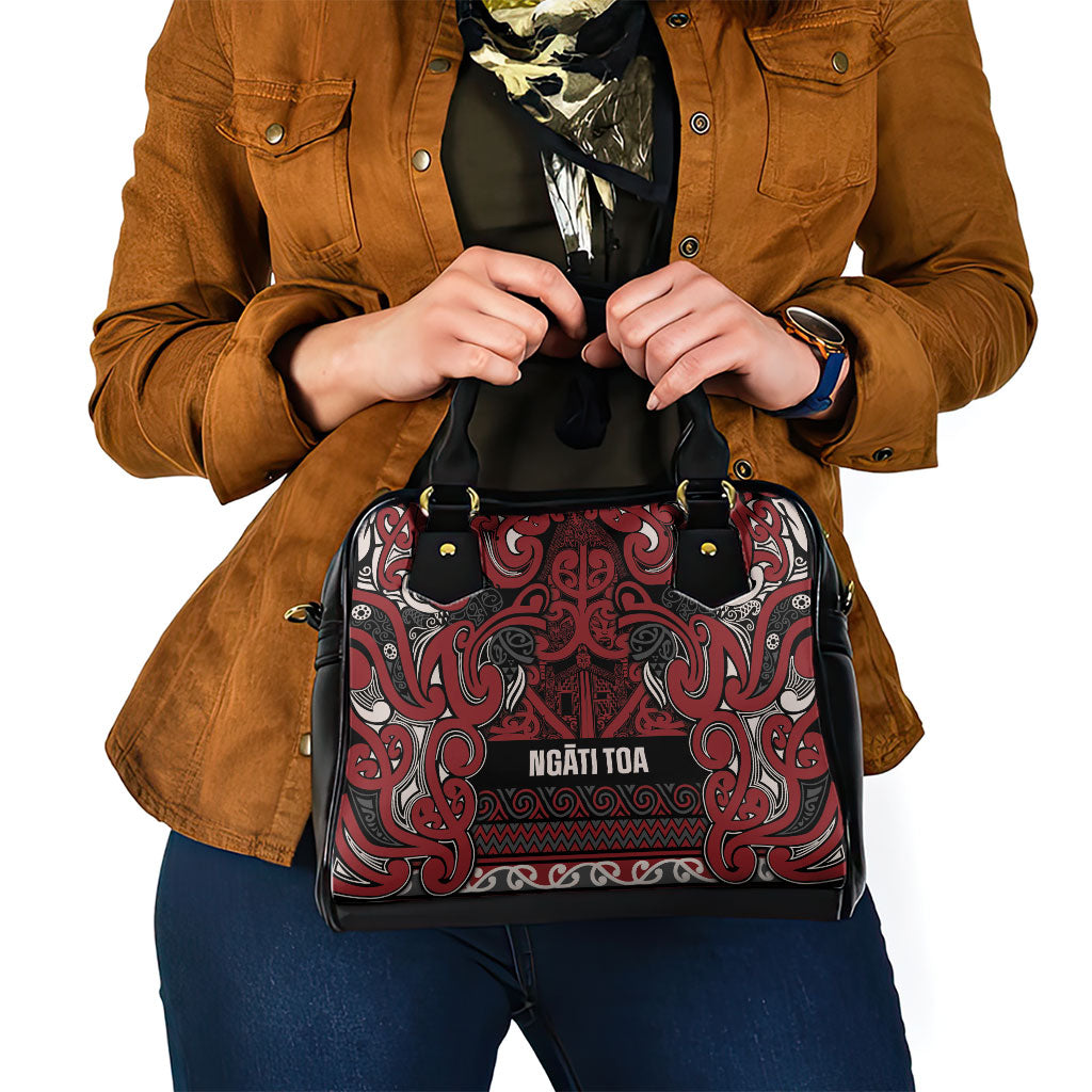 Aotearoa Iwi Ngati Toa Shoulder Handbag Maori Wharenui House Tribal Pattern LT9 - Polynesian Pride