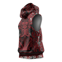 Aotearoa Iwi Ngati Toa Sleeveless Hoodie Maori Wharenui House Tribal Pattern LT9 - Polynesian Pride
