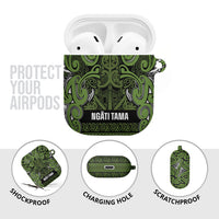 Aotearoa Iwi Ngāti Tama ki Taranaki Trust AirPods Case Maori Wharenui House Tribal Pattern LT9 - Polynesian Pride