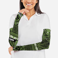 Aotearoa Iwi Ngāti Tama ki Taranaki Trust Arm Sleeves Maori Wharenui House Tribal Pattern LT9 - Polynesian Pride
