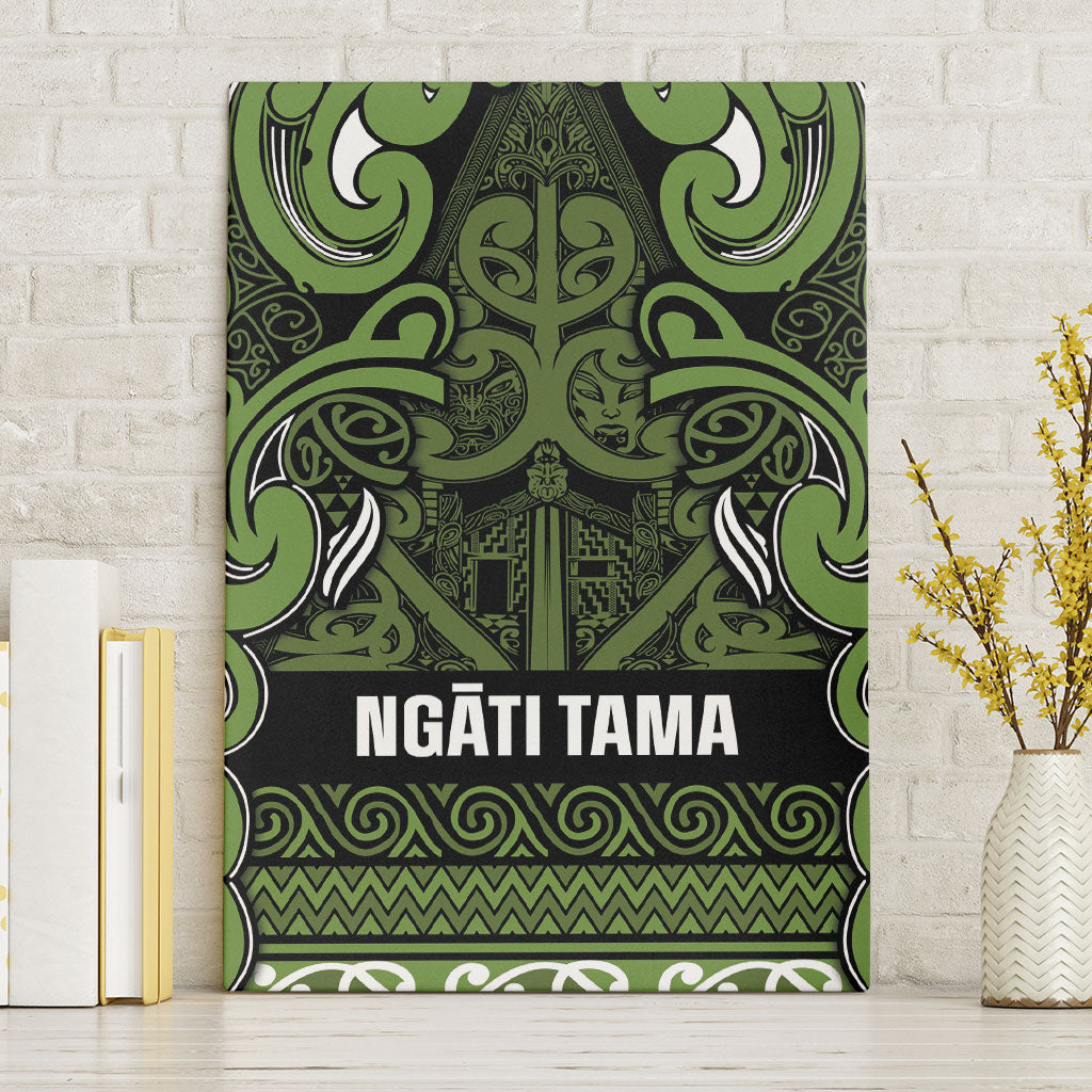 Aotearoa Iwi Ngāti Tama ki Taranaki Trust Canvas Wall Art Maori Wharenui House Tribal Pattern LT9 Without Frame Lime - Polynesian Pride