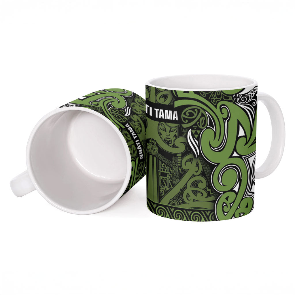 Aotearoa Iwi Ngāti Tama ki Taranaki Trust Ceramic Mug Maori Wharenui House Tribal Pattern LT9 - Polynesian Pride
