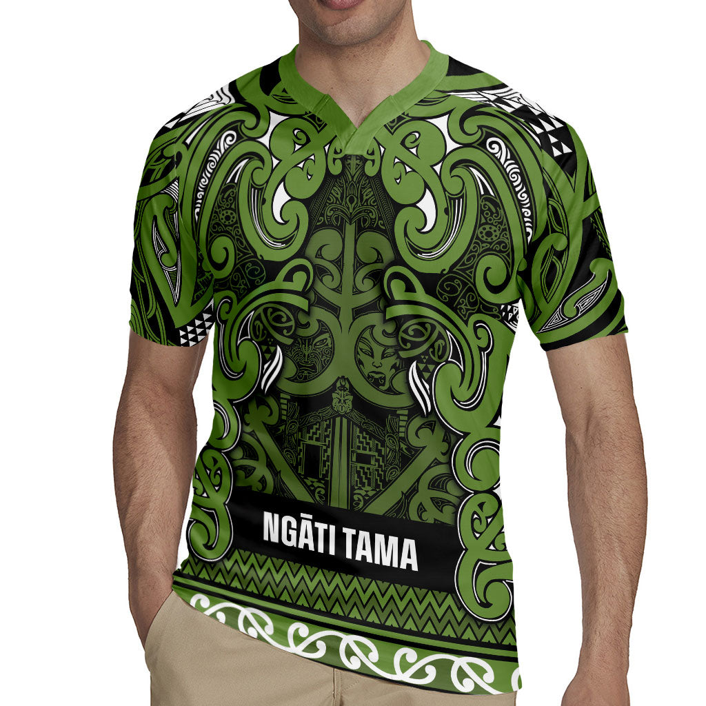 Aotearoa Iwi Ngāti Tama ki Taranaki Trust Rugby Jersey Maori Wharenui House Tribal Pattern LT9 - Polynesian Pride