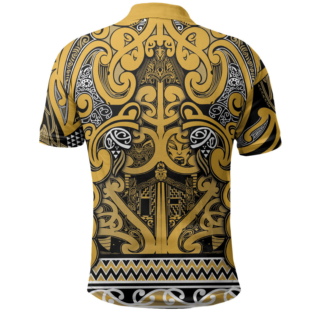 Aotearoa Iwi Ngāti Tama ki Te Waipounamu Trust Polo Shirt Maori Wharenui House Tribal Pattern LT9 - Polynesian Pride