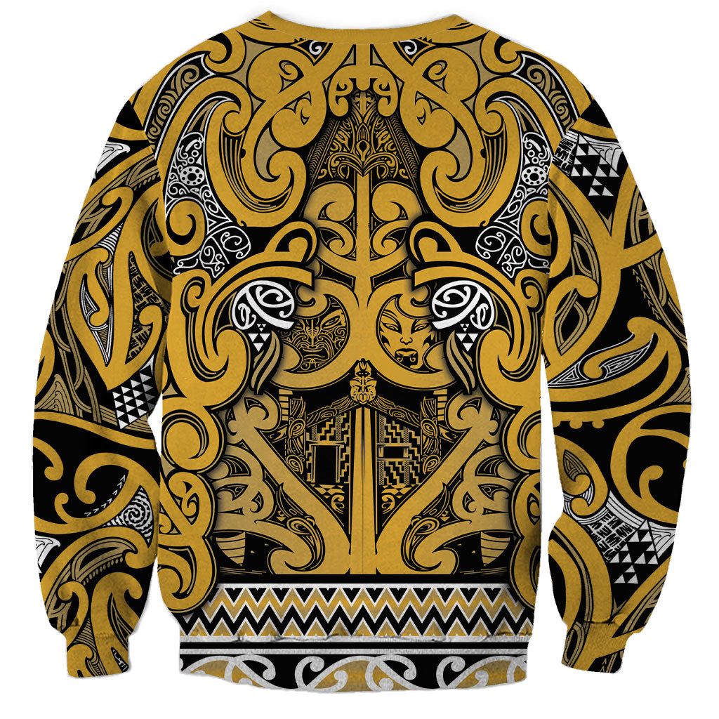 Aotearoa Iwi Ngāti Tama ki Te Waipounamu Trust Sweatshirt Maori Wharenui House Tribal Pattern LT9 - Polynesian Pride