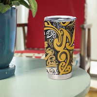Aotearoa Iwi Ngāti Tama ki Te Waipounamu Trust Tumbler Cup Maori Wharenui House Tribal Pattern LT9 - Polynesian Pride