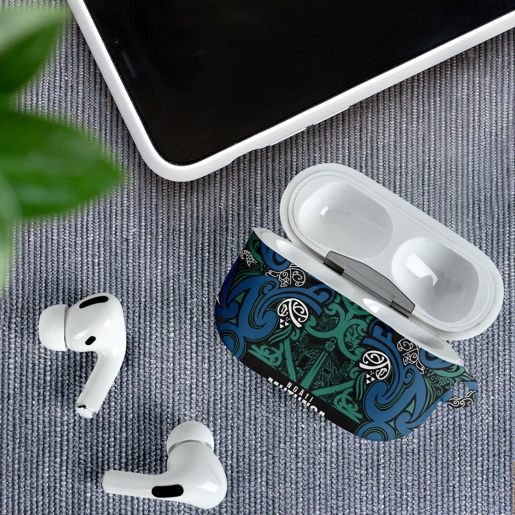 Aotearoa Iwi Ngati Mutunga AirPods Case Maori Wharenui House Tribal Pattern LT9 - Polynesian Pride