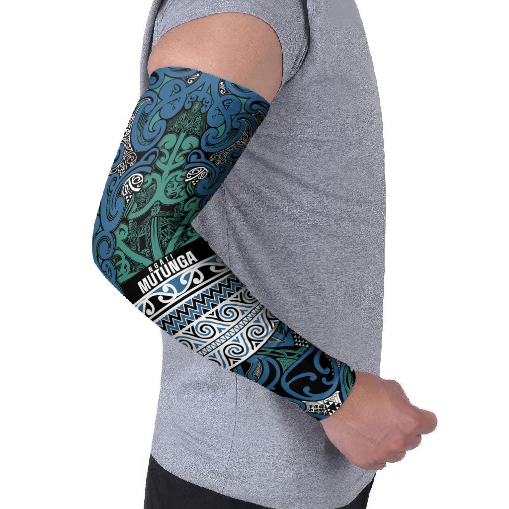 Aotearoa Iwi Ngati Mutunga Arm Sleeves Maori Wharenui House Tribal Pattern LT9 - Polynesian Pride