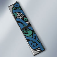 Aotearoa Iwi Ngati Mutunga Auto Sun Shade Maori Wharenui House Tribal Pattern LT9 - Polynesian Pride